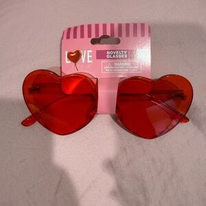 Heart-Shaped Red Sunglasses